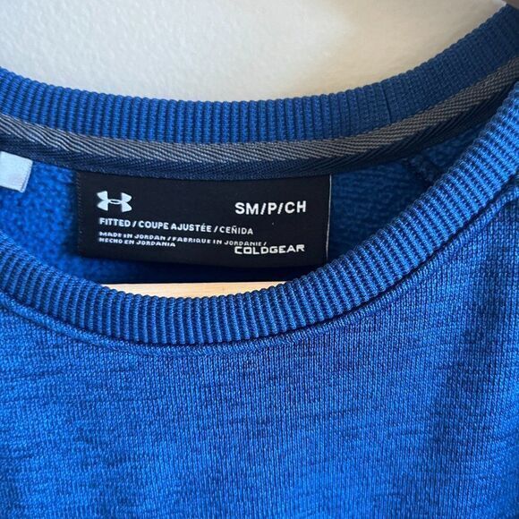 Under Armour 1299072 Storm Sweater Fleece Crew Blue Golf/Long Sleeve/WOMENS Sz S - Picture 2 of 7